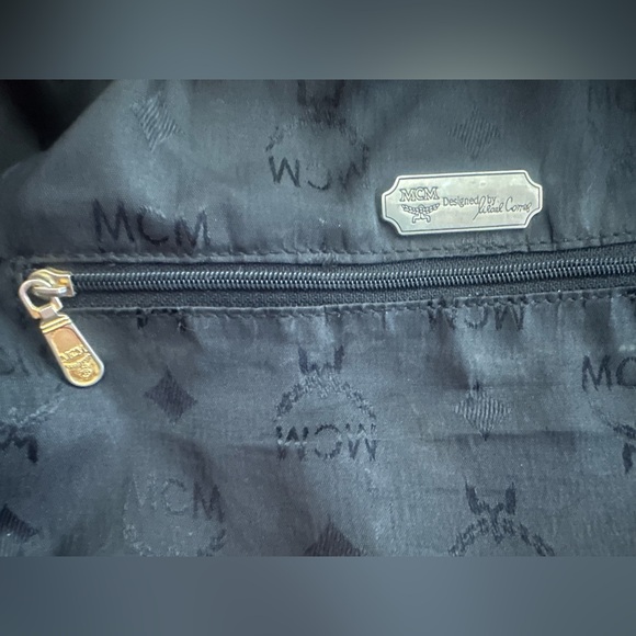 MCM Vintage Drawstring Black Gold Hardware Bucket Bag - Picture 7 of 7